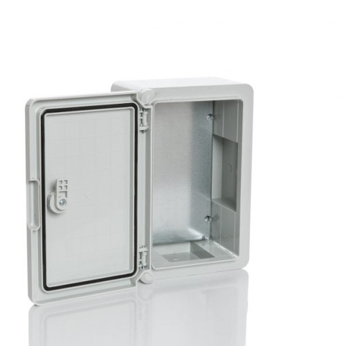 Plastikinė dėžė Plastim PP3021 (800x600x260, pilka, IP65, IK08)