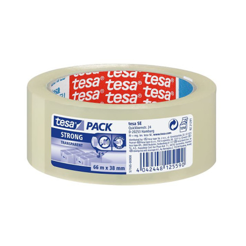 Pakavimo juosta TESA Strong 66m x 50mm 57167-00000-05 Pakavimo juosta TESA Strong 66m x 50mm 57167-00000-05