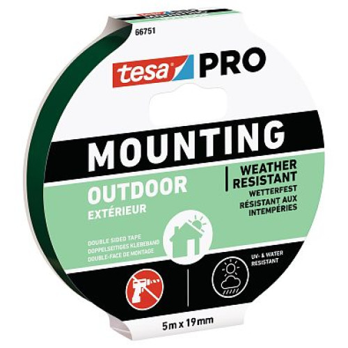 Lipni dvipusė juosta lauko darbams TESA 5m x 19mm 66751-00005-00 Lipni dvipusė juosta lauko darbams TESA 5m x 19mm 66751-00005-00