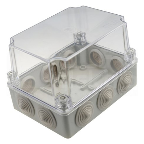 Hermetinė dėžutė su sandarikliais ir skaidriu dangteliu Pawbol S-BOX 406H-P (190x110x140)