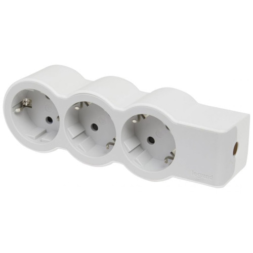 3-vietų ilgiklis su įžeminimu Legrand 694573 (be laido, baltas) 3-vietų ilgiklis su įžeminimu Legrand 694573 (be laido, baltas)