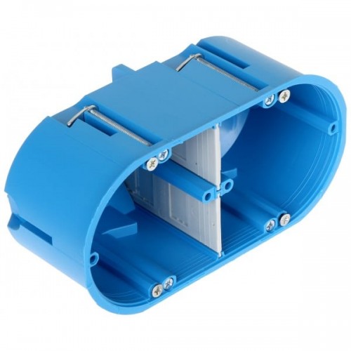 2 vt. dėžutė į gipsą Simet P2x60D (63mm gylio) 2 vt. dėžutė į gipsą Simet P2x60D (63mm gylio)