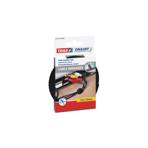ONOFF juosta laidų tvarkymui TESA 5m x 10mm 55239-00000-01 ONOFF juosta laidų tvarkymui TESA 5m x 10mm 55239-00000-01