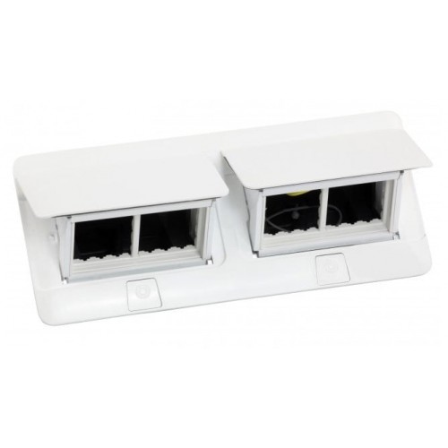 Įleidžiama modulinė dėžutė 2x4 mod. Legrand 654004 (metalinė, balta) Įleidžiama modulinė dėžutė 2x4 mod. Legrand 654004 (metalinė, balta)