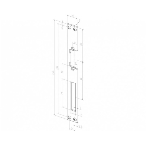 El. sklendės juosta EFF EFF - ASSA ABLOY 02140 El. sklendės juosta EFF EFF - ASSA ABLOY 02140