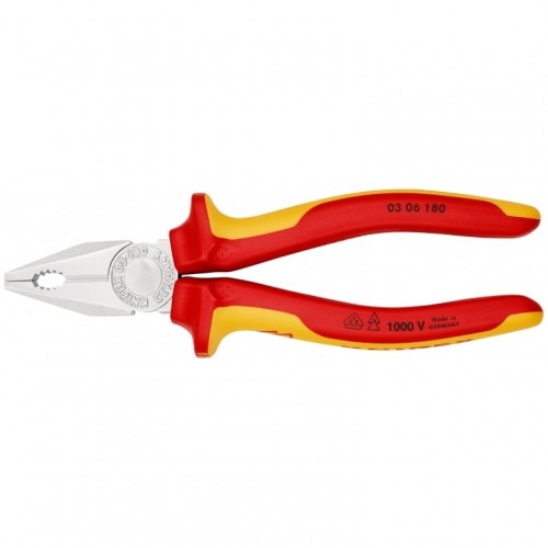 Kombinuotos izoliuotos replės KNIPEX 0306180 Kombinuotos izoliuotos replės KNIPEX 0306180