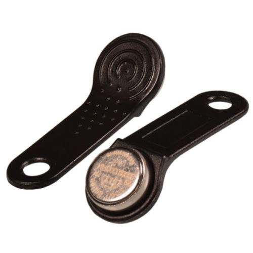 Juodas dallas raktas iButton DS1990A-F5 su laikikliu Juodas dallas raktas iButton DS1990A-F5 su laikikliu