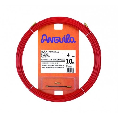 Kabelio pratraukėjas (10m, 4mm, raudonas, plieninis) Kabelio pratraukėjas (10m, 4mm, raudonas, plieninis)