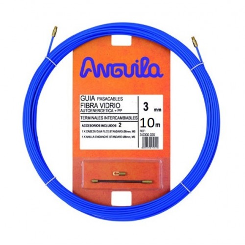 Kabelio pratraukėjas (10m, 3mm, mėlynas, stiklo audinys) Kabelio pratraukėjas (10m, 3mm, mėlynas, stiklo audinys)