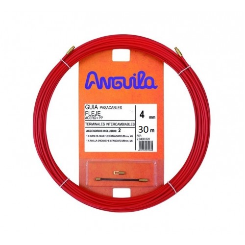 Kabelio pratraukėjas (30m, 4mm, raudonas, plieninis) Kabelio pratraukėjas (30m, 4mm, raudonas, plieninis)