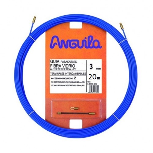 Kabelio pratraukėjas (20m, 3mm, mėlynas, stiklo audinys) Kabelio pratraukėjas (20m, 3mm, mėlynas, stiklo audinys)