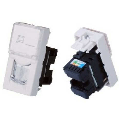 Lizdas RJ45 UTP keystone tipo montuojamas į apdaila Cat 5e 45x22,5mm