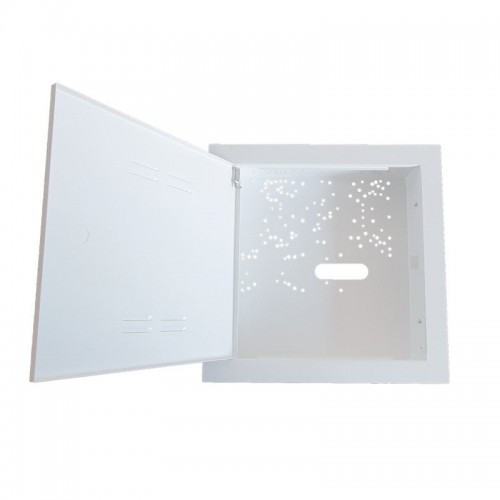 Įleidžiamas metalinis korpusas nuimumu rėmeliu FSBOX280 (280x280x80mm, baltas) Įleidžiamas metalinis korpusas nuimumu rėmeliu FSBOX280 (280x280x80mm, baltas)