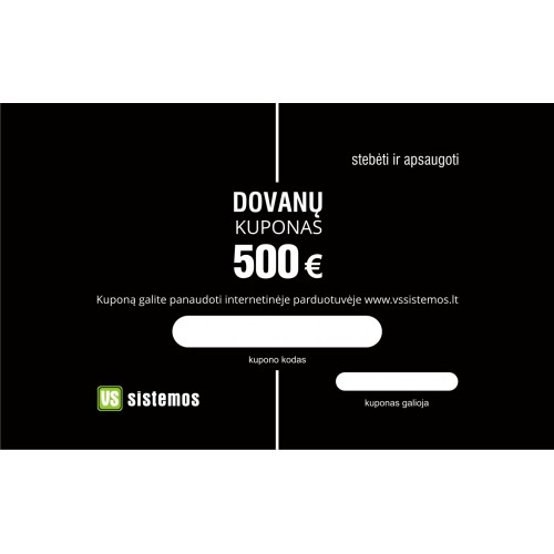 500 eur. vertės Dovanų kuponas