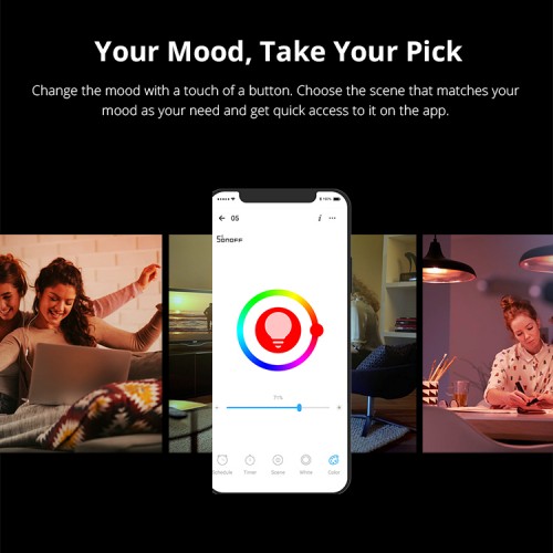 SONOFF B02-B-A60 Išmanioji Wi-Fi LED lemputė, 2700-6500K