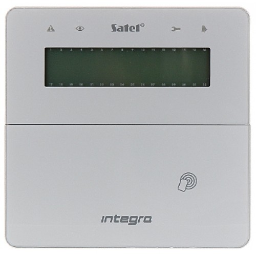 Satel belaidė LCD klaviatūra su kortelių nuskaitytuvu INT-KWRL2-SSW