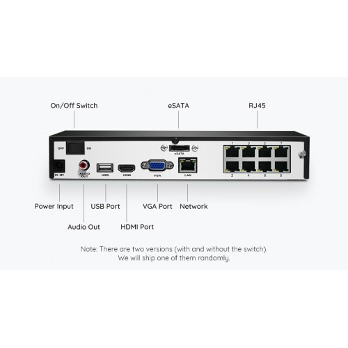 Reolink RLK8-810B4-A Išmanusis 4K kamerų rinkinys su atpažinimo funkcija