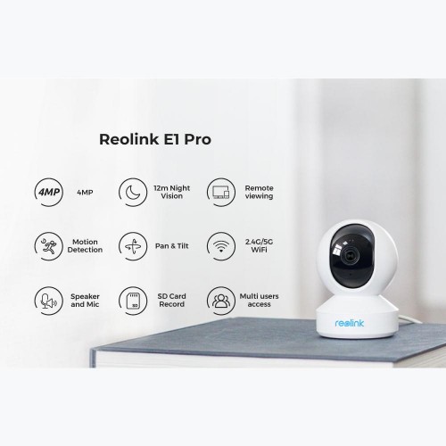 Reolink WiFi vaizdo kamera E1 Pro, 4 MP