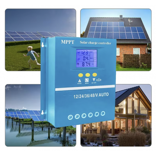 MPPT 80A LCD saulės baterijų įkroviklio valdiklis 12V/24V/36V/48V