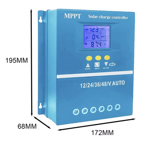 MPPT 80A LCD saulės baterijų įkroviklio valdiklis 12V/24V/36V/48V