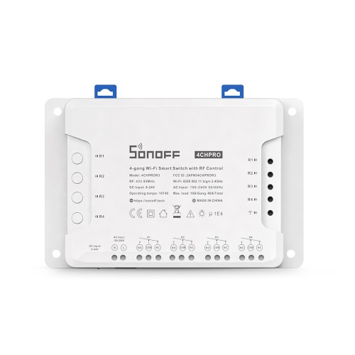 Sonoff PRO R3 4-kanalų išmani relė valdoma WiFi + RF - 230VAC 2200W