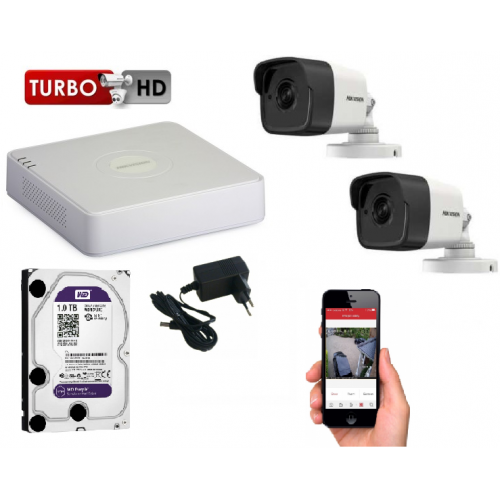 2Mpix 2-jų Turbo kamerų vaizdo stebėjimo sistema Turbo2