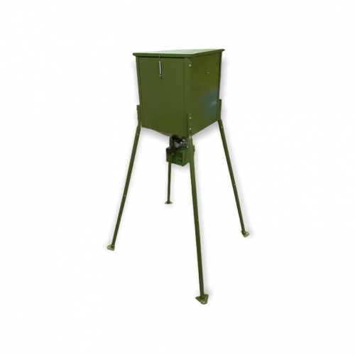 Šėrykla saulės baterija ir talpykla HUNTERA FeedPro M2 12V  100kg (žalia)